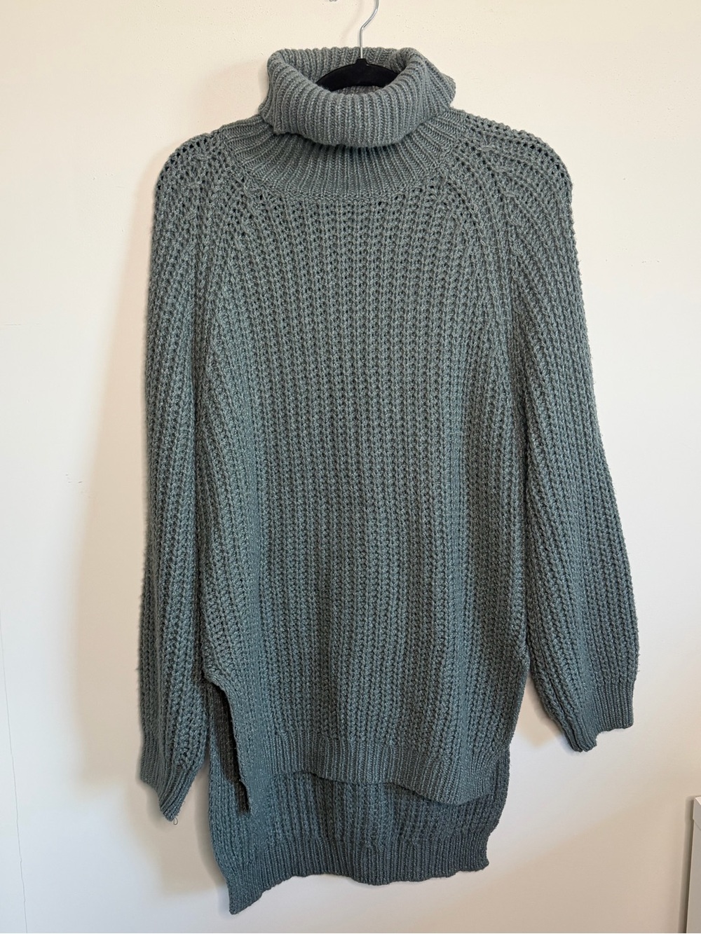 SHEIN Olive Green Chunky Turtleneck Sweater